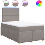 vidaXL Box spring postelja z vzmetnico taupe 120x200 cm blago, (21306516) | Shoptok.si