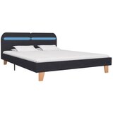 The Living Store Posteljni okvir z LED osvetlitvijo temno sivo blago 180x200 cm - Posteljni Okvir, (21523538) | Shoptok.si