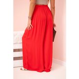 Kesi Włoski Women's wide trousers with elastic waistband red | Shoptok.si