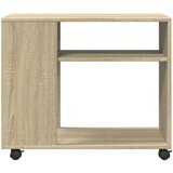 vidaXL Bočni stolić s kotačima boja hrasta sonome 70x35x60 cm drveni | shoptok.hr