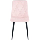 Libra stolica - svijetlo ružičasti baršun / crne noge x 1 | shoptok.hr