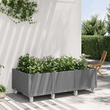 Cvetlično korito s kolesi svetlo sivo 150x80x54 cm PP, (21144338) | Shoptok.si