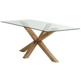  Trpezarijski sto dining table Agerby 90x190 glass/oak ( 3670218 ) | ePonuda.com