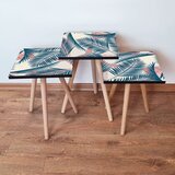 Hanah home 3Shp208 - navy blue navy bluesalmoncream nesting table (3 pieces) | ePonuda.com