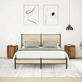  Noćni ormarići s LED svjetlima 2 kom boja drva 38x34x50 cm | shoptok.hr