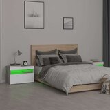  Noćni ormarići 2 kom s LED svjetlima sivog sonome 60x35x40 cm | shoptok.hr