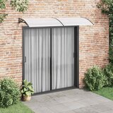 Nadstrešnica za vrata crna i prozirna 240 x 75 cm PC | shoptok.hr