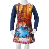  Dječja haljina s dugim rukavima modra 128 | shoptok.hr