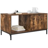 vidaXL Klubska miza Dimljeni hrast 90 x 49 x 46 cm Konstruiran les | Shoptok.si