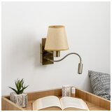  Brilagi - LED zidna lampa NUBILA 1xE27/25W/230V+LED/3W mesing/svetlo braon | Eponuda.com