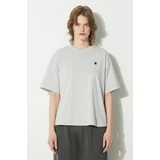 Carhartt WIP Pamučna majica S/S Nelson T-Shirt za žene, boja: srebrna, I033051.1YEGD