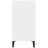  Noćni ormarić s metalnim nogama bijeli 40 x 35 x 69 cm | Eponuda.com