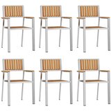 Vanjski set za objedovanje 7 pcs Smeđa Čvrsto teak drvo | shoptok.hr