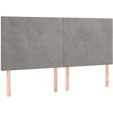  Uzglavlje svjetlosivo 180x5x118/128 cm baršunasto | shoptok.hr
