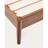 Kave Home Temno rjava zakonska postelja z letvenim dnom 160x200 cm Elan – | Shoptok.si