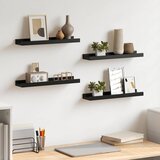  Zidne police 4 kom crne 40 x 9 x 3 cm | shoptok.hr