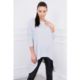 Kesi Oversize blouse light grey Cene