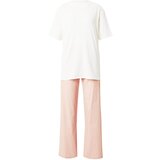 Calvin Klein Underwear Pižama pastelno oranžna / bela | Shoptok.si