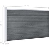 vidaXL Vrtna ograja WPC 175x105 cm siva | Shoptok.si