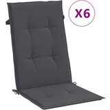  Jastuci za stolice 6 kom prošarano antracit 120x50x4cm tkanina | shoptok.hr