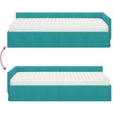  Kotni okvir postelje z matrico Drugo 2 pcs Turkizna Žamet, (5000123576) | Shoptok.si