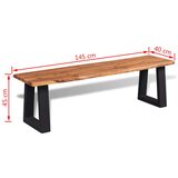  Klupa od masivnog bagremovog drva 145 cm | shoptok.hr