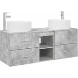  Set namještaja za kupaonicu 3 kom. Betonska siva 49,5 x 44,5 x 65,5 cm | shoptok.hr