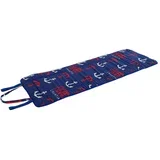Crveni/plavi vrtni jastuk za sjedenje za ležaljku 52x148 cm Anchors –