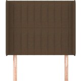  Uzglavlje s ušima tamnosmeđe 83x16x118/128 cm od tkanine | shoptok.hr