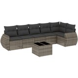vidaXL 7-dijelni set vrtnih sofa sivi od poliratana | shoptok.hr