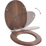  Toaletni pokrov s tiho zaporo 2 pcs Rjava 44 x 38 cm MDF plošča, (5000208001) | Shoptok.si