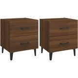 Furnova Nočna omarica 2 kosa rjavi hrast 40x35x47,5 cm, (21926517) | Shoptok.si