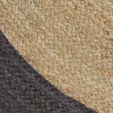  Ručno rađeni tepih od jute s tamnosivim rubom 150 cm | shoptok.hr
