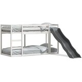 The Living Store Pograd s toboganom in lestvijo bel 90x190 cm trdna borovina - Pograd, (21625139) | Shoptok.si
