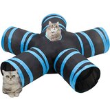  Tunel za mačke s 5 smjerova crno-plavi 25 cm poliesterski | Eponuda.com