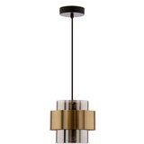 Candellux Lighting Crna viseća svjetiljka sa staklenim sjenilom ø 18 cm Spiega – | shoptok.hr