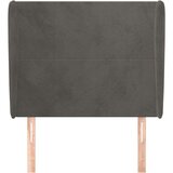  Vzglavje z ušesi temno sivo 103x23x118/128 cm žamet, (20793879) | Shoptok.si