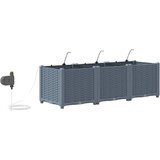  Vrtna saksija 3 pcs Svijetlo siva 120 x 40 x 37,5 cm Plastika | shoptok.hr
