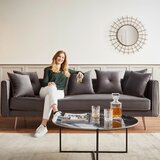Bessagi Home velika Zofa Luis, Siva, Žamet | Shoptok.si