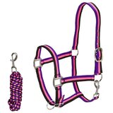Zaldi T+T Ular za konje sa užetom 3 full crno-pink-ljubičasto | Eponuda.com