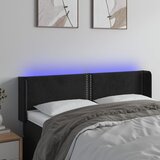  LED uzglavlje crno 147x16x78/88 cm baršunasto | Eponuda.com
