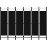 vidaXL Paravan 6-delni črn 240x180 cm | Shoptok.si