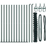 vidaXL Ograda od lančane veze Set od 2 Zelena Metal, premazana žica | shoptok.hr