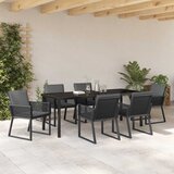  Vrtni set za objed 7 kom. Crna Čelik s prahom premazan | shoptok.hr