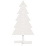 vidaXL Lesena novoletna jelka za okras bela 100 cm trdna borovina | Shoptok.si