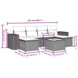 vidaXL 7-dijelni set vrtnih sofa sivi od poliratana | shoptok.hr