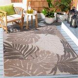 Lesnina XXXL PREPROGA ZA ZUNANJO UPORABO Floral 80/150 cm tkano rjava, bež | Shoptok.si