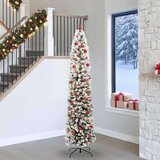 vidaXL Umestno božično drevo Zelena 240 cm PVC in Jeklo in Plastika | Shoptok.si