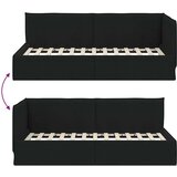vidaXL Kotna postelja z vzglavjem Črna 80 x 200 cm Žamet | Shoptok.si