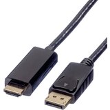 Roline DisplayPort / HDMI adapterski kabel DisplayPort vtič\, HDMI-A vtič 5.00 m črna 11.04.5788 zaščiten DisplayPort kabel, (20415274) | Shoptok.si